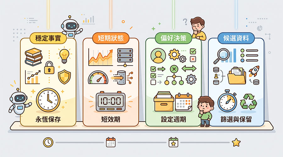OpenClaw 四種記憶資料類型與生命週期劃分