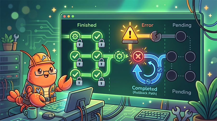 OpenClaw 工作流斷點重跑與狀態相容性測試示意圖